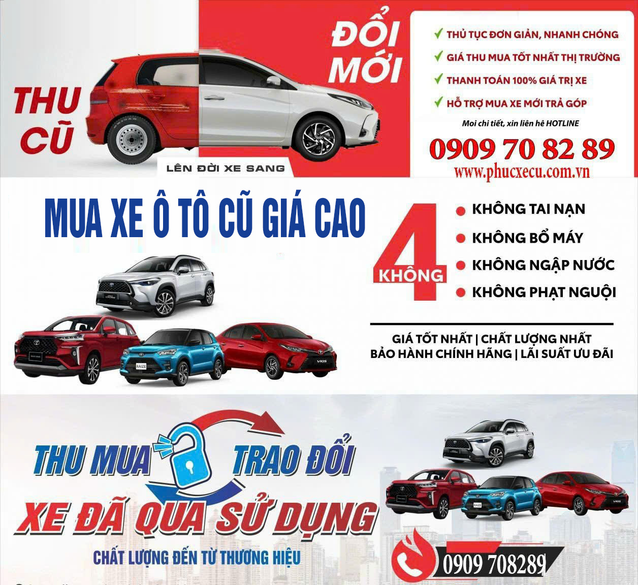 Thu Mua Xe Cũ Giá Cao - Định Giá Chuẩn Số 1